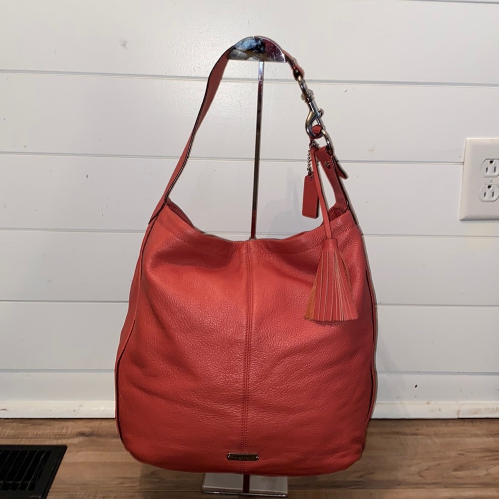 Coach Avery Pebble Leather Large Hobo Bag